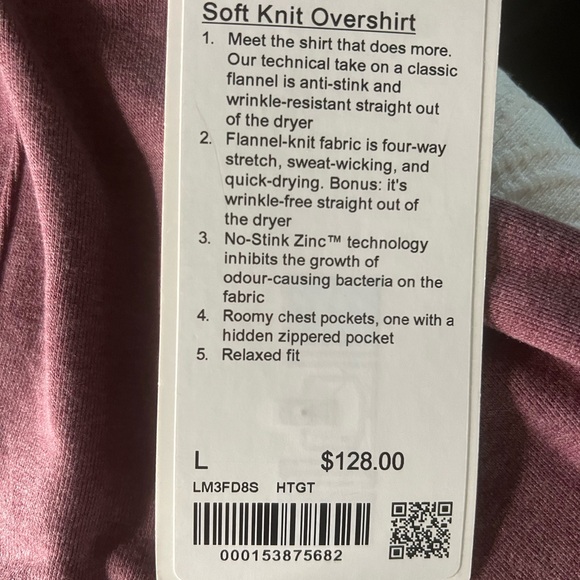 Lululemon soft knit over shirt Sz large - Picture 2 of 2
